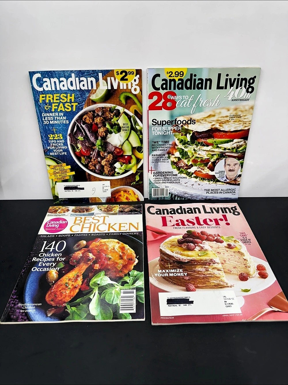 Canadian Living magazine lot 4-Magazine Recipe Lot